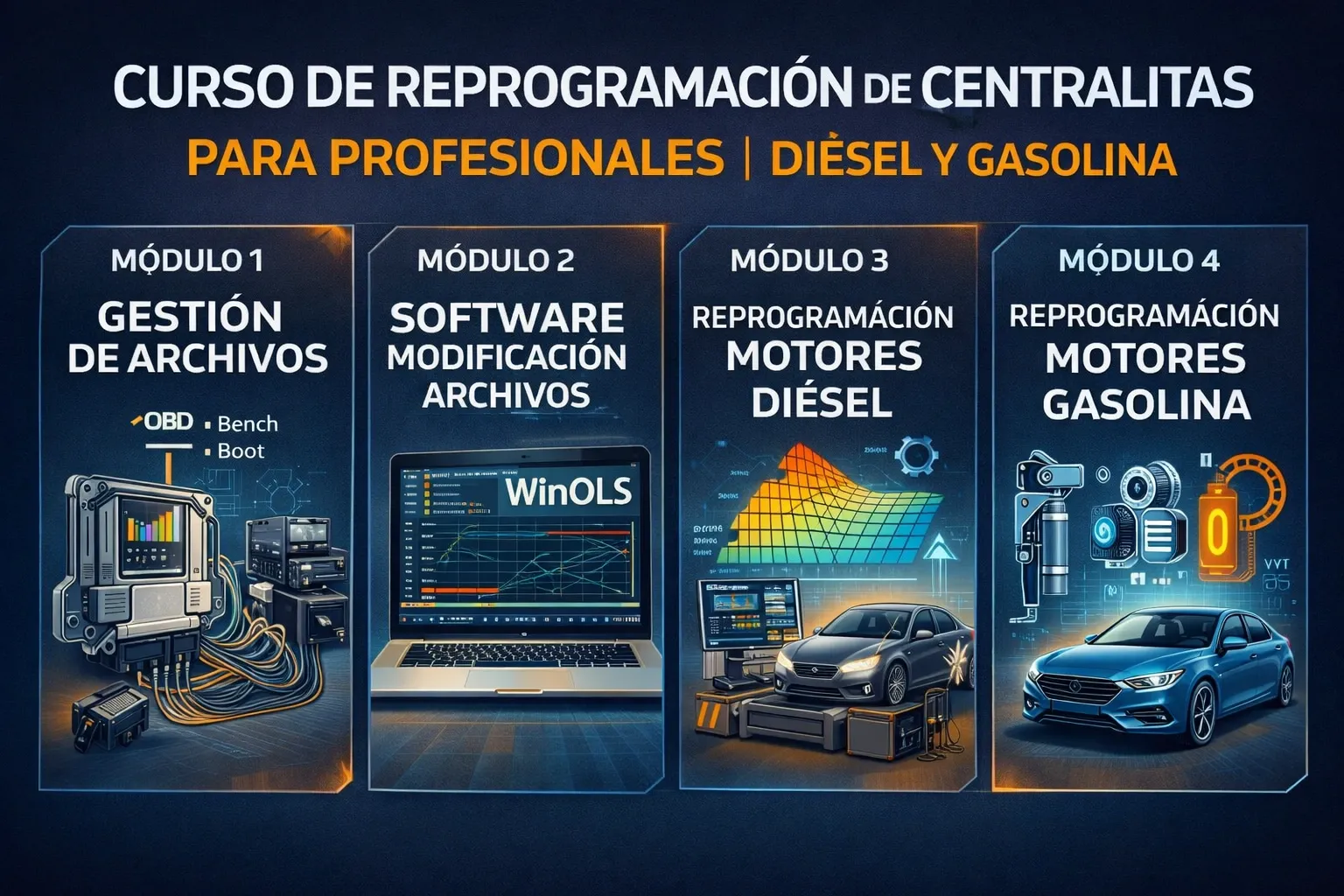 Curso completo de Reprogramación de centralitas para Profesionales | Diésel y Gasolina